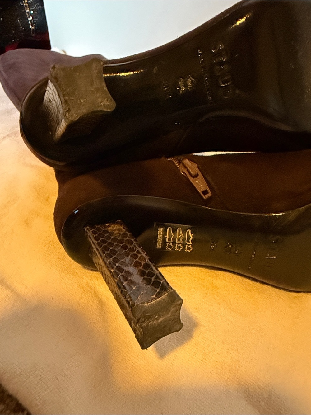 STAUD Dark Brown Suede Benny Boots - Picture 12 of 13